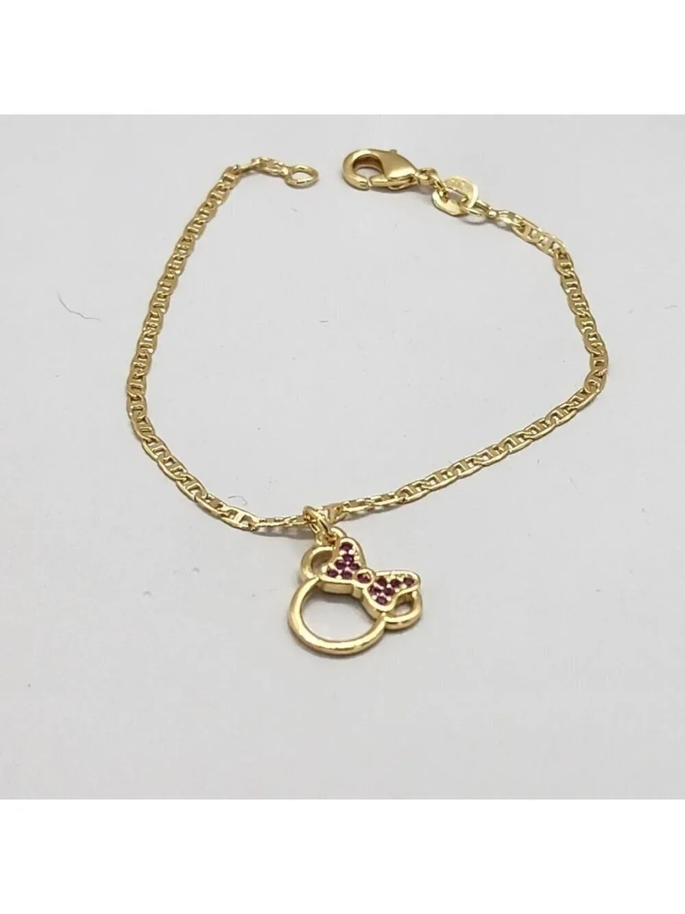 Brand New Brazilian 18k Gold Filled Minnie Bracelet
